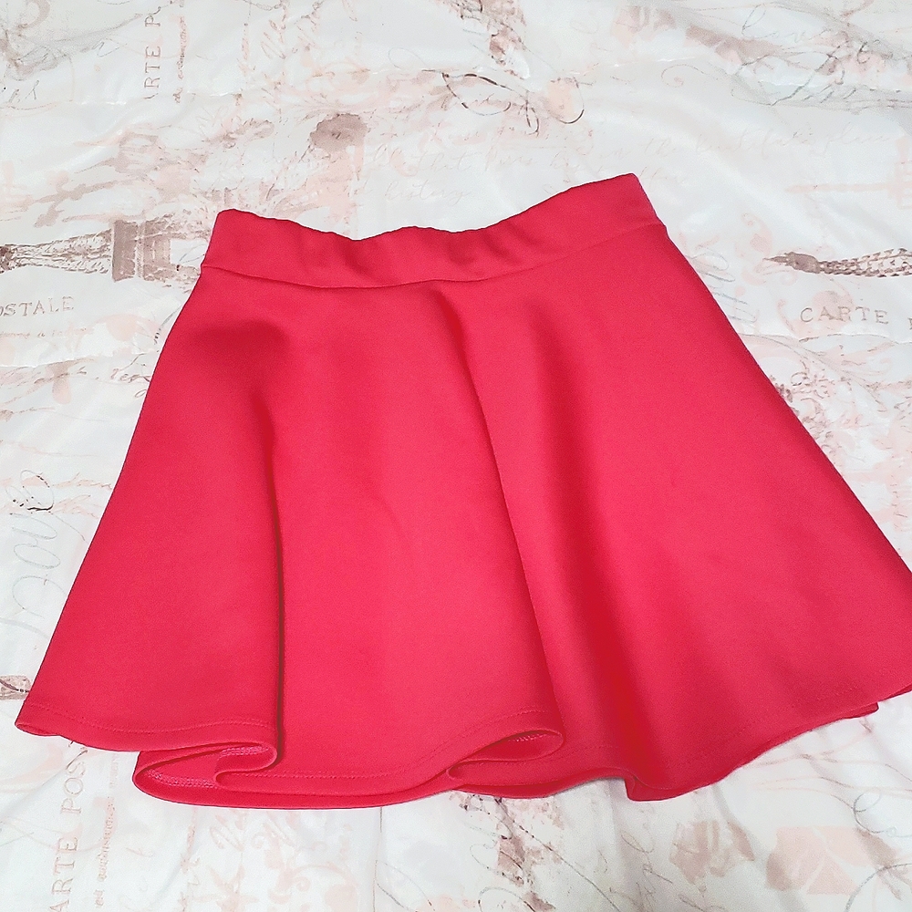 Deep Pink Skater Skirt